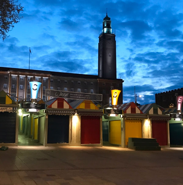 Norwich Market at Night